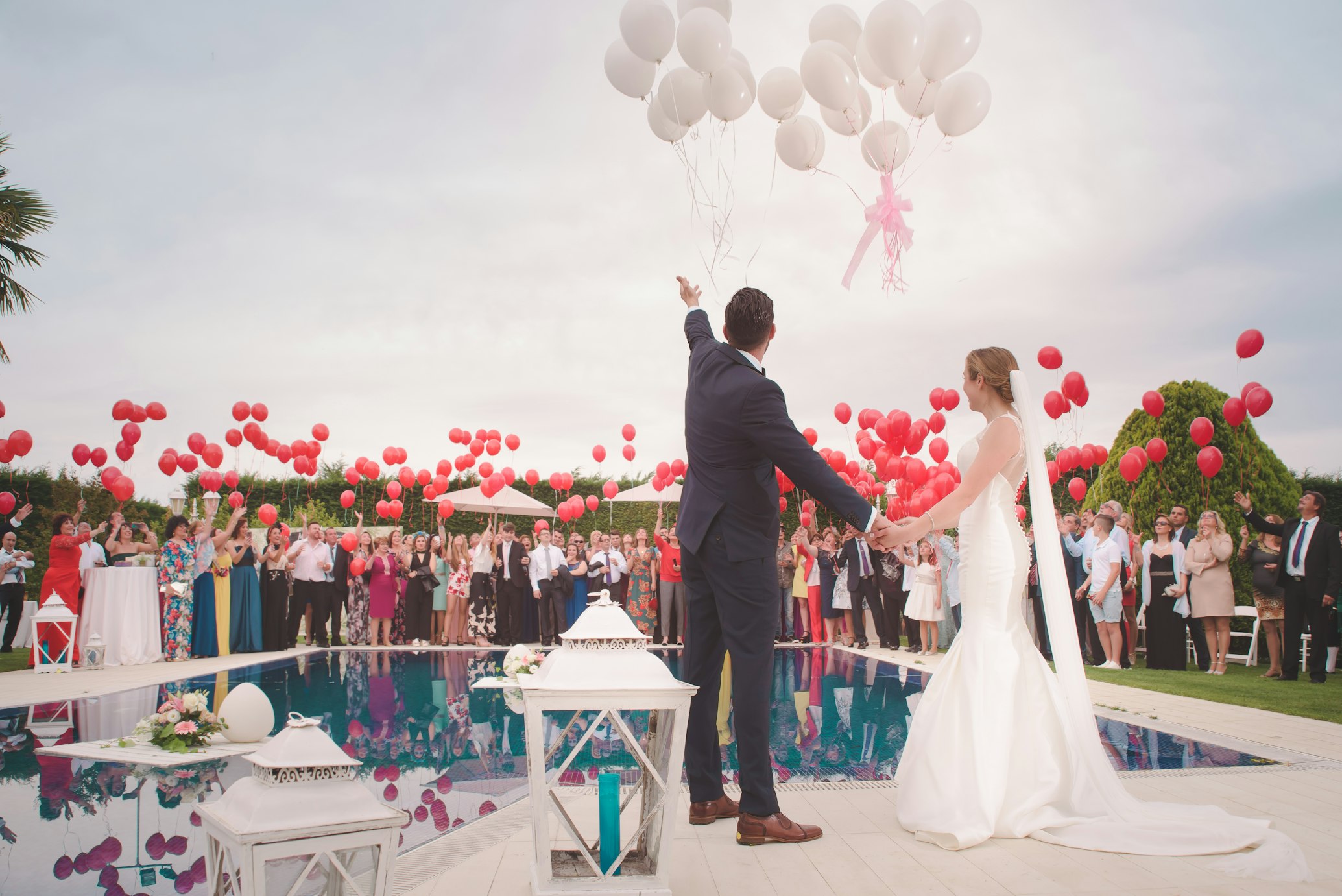 Happy wedding couple